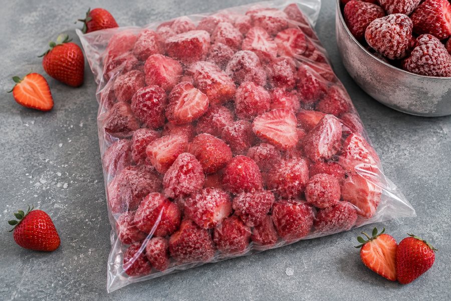 Frozen strawberries